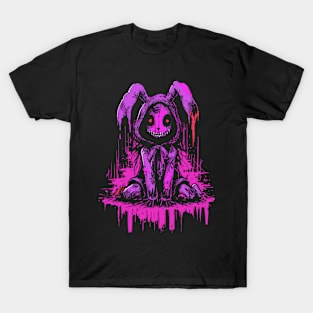 Love You to Death Bunny Comic Horror Art T-Shirt